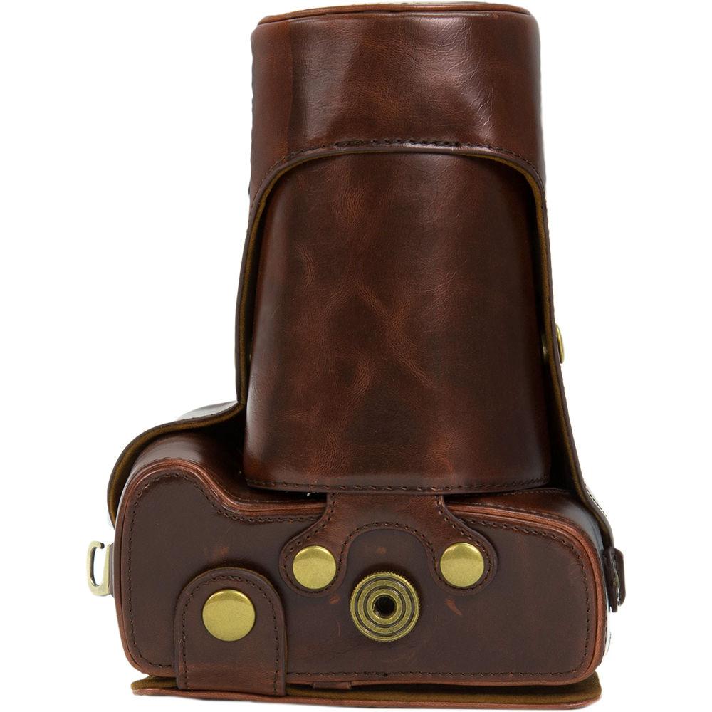 MegaGear Ever Ready PU Leather Case for Canon T6, T5i, T4i with 18-55, 18-135mm Lens