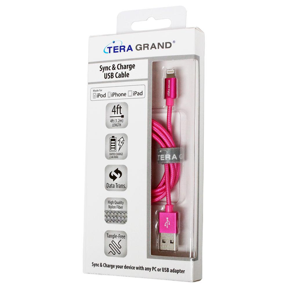 Tera Grand Apple MFi Lightning to USB Braided Cable with Aluminum Housing