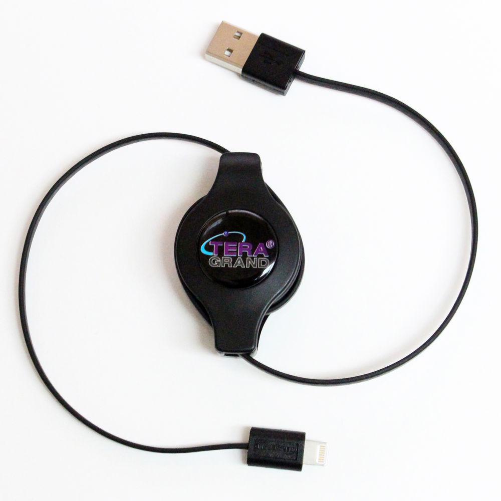 Tera Grand Apple MFi Lightning to USB Sync and Charge Retractable Cable