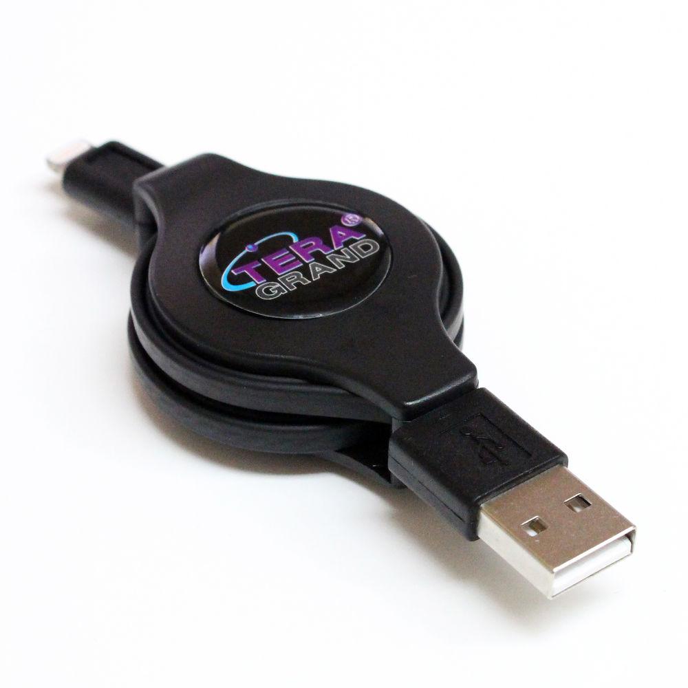 Tera Grand Apple MFi Lightning to USB Sync and Charge Retractable Cable