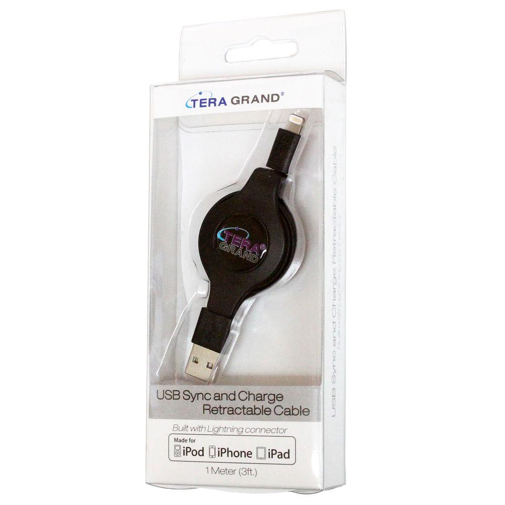 Tera Grand Apple MFi Lightning to USB Sync and Charge Retractable Cable