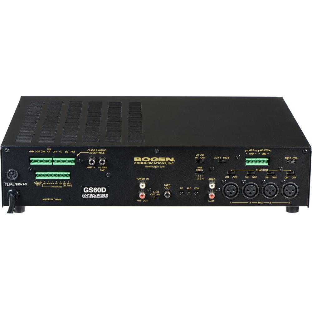 Bogen Communications GS60D Gold Seal Series Amplifier