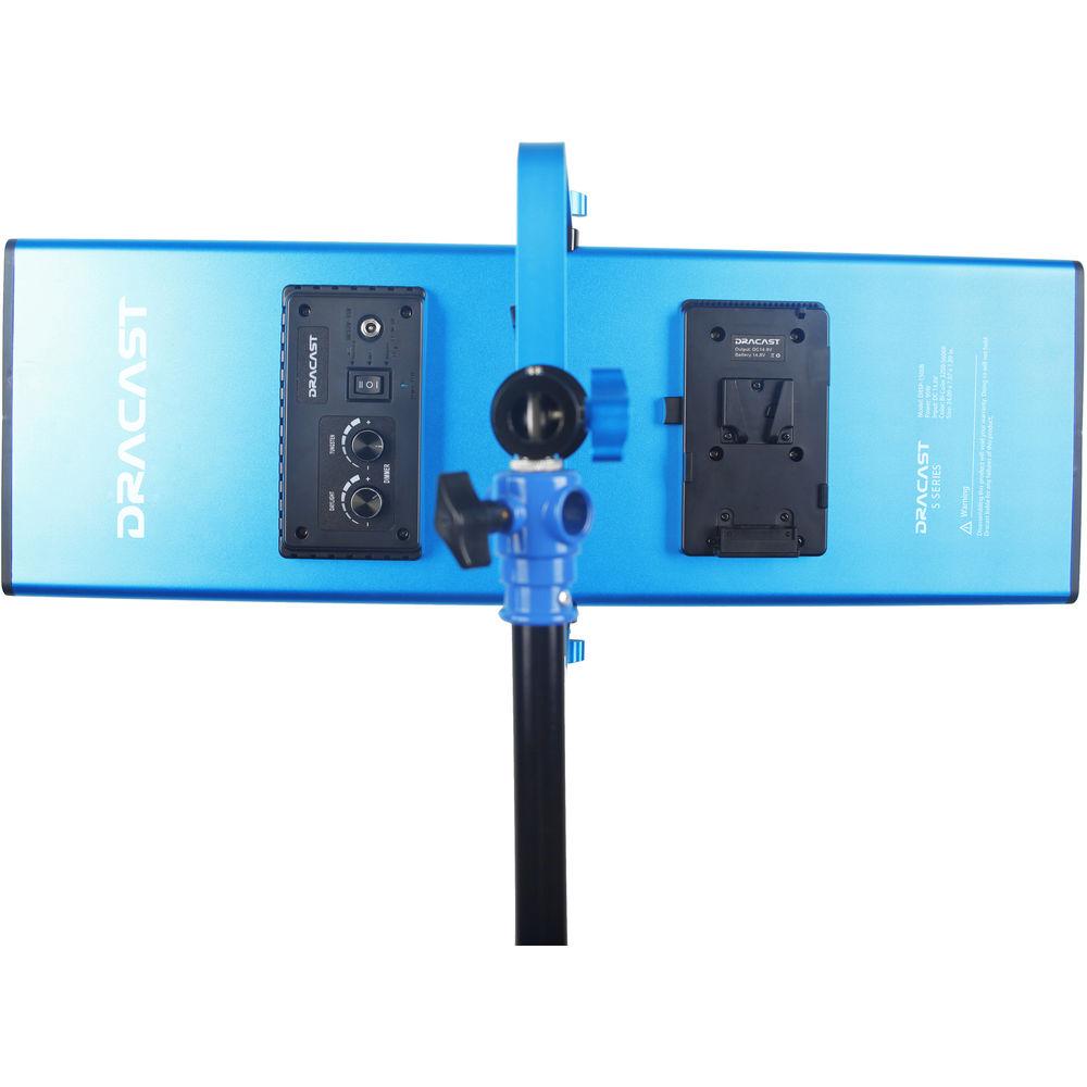 Dracast Silver Series LED1500 Bi-Color Panel with V-Mount Battery Plate