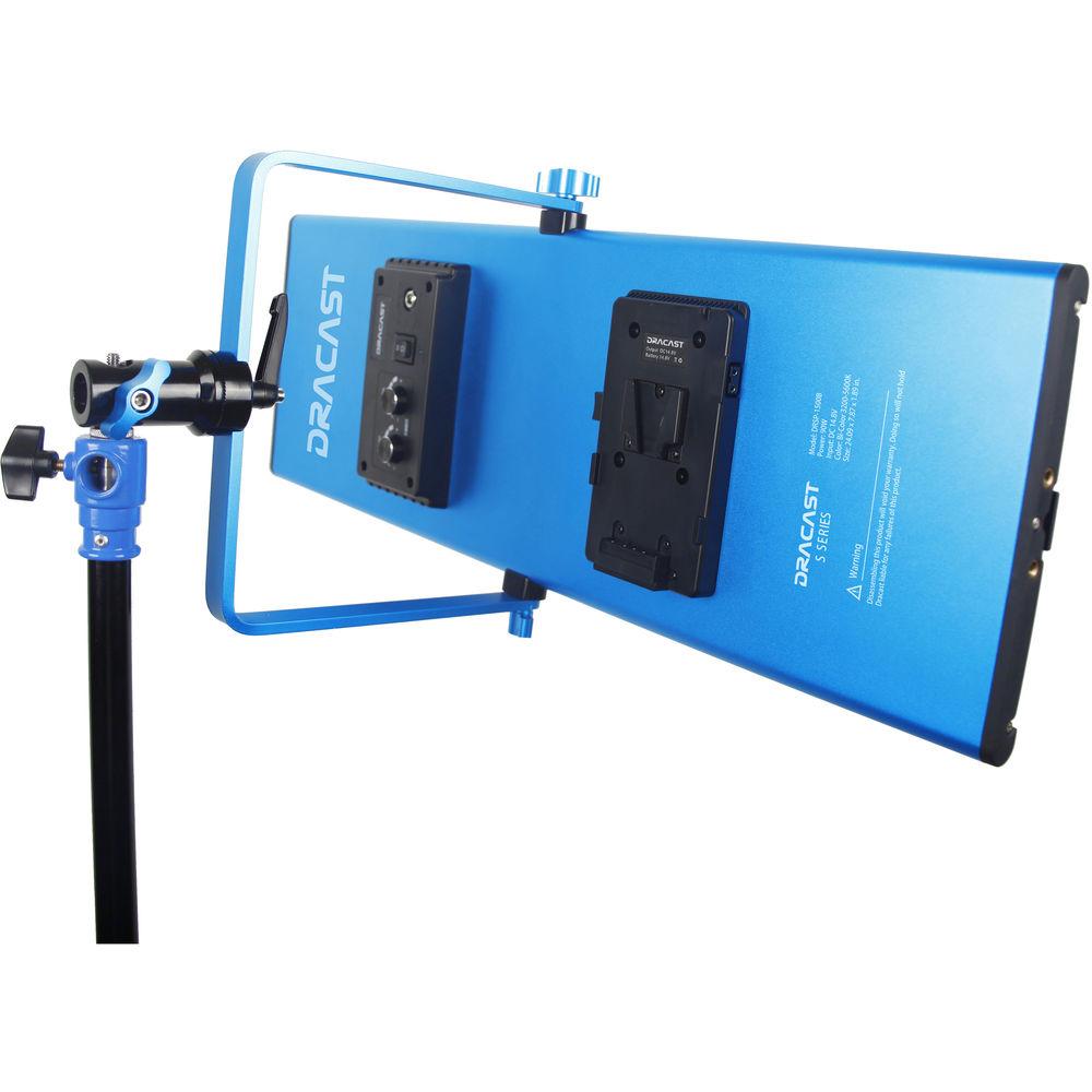 Dracast Silver Series LED1500 Bi-Color Panel with V-Mount Battery Plate