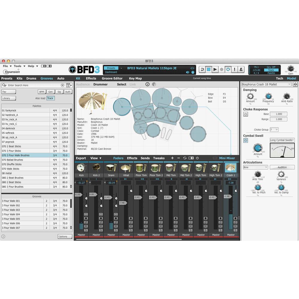 FXpansion BFD3 Upgrade - Acoustic Drum Software