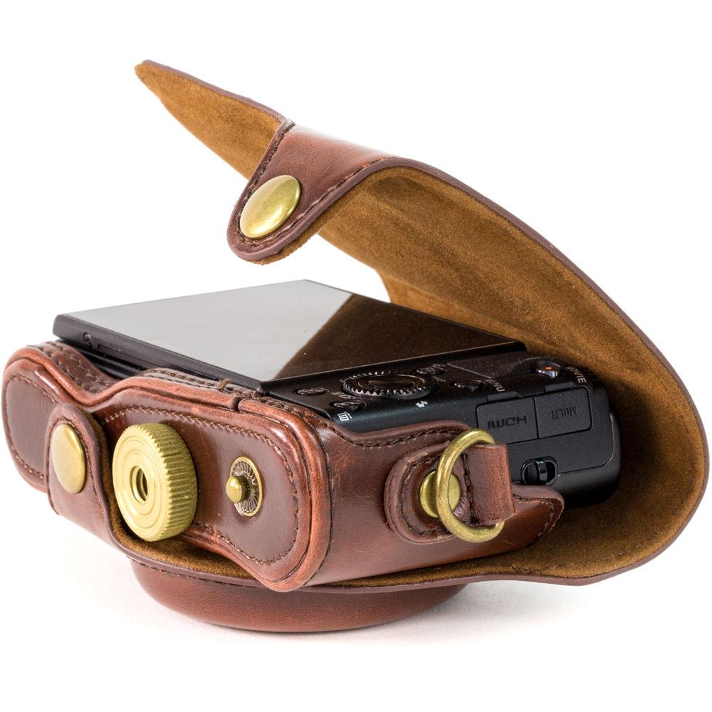 MegaGear Ever Ready  Leather Camera Case for Sony Cyber-shot DSC-HX90V or DSC-HX80B