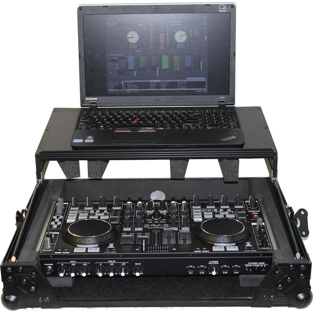 ProX Flight Case For Denon MC6000 and MC6000MK2 Controllers with Laptop Shelf
