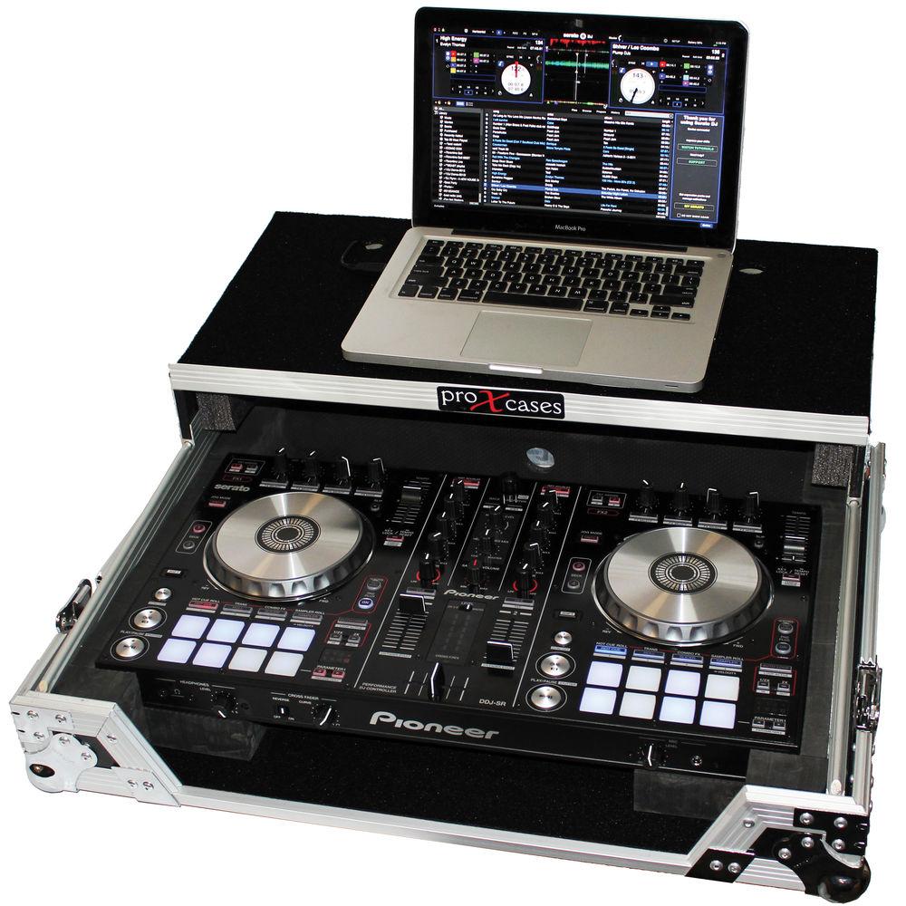 ProX Flight Case For Pioneer DDJ-SR Digital Controller with Laptop Shelf