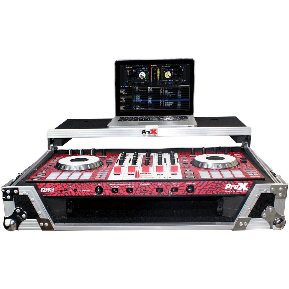 ProX Flight Case For Pioneer DDJ-SX & DDJ-SX2 Controllers with Laptop Shelf and Wheels