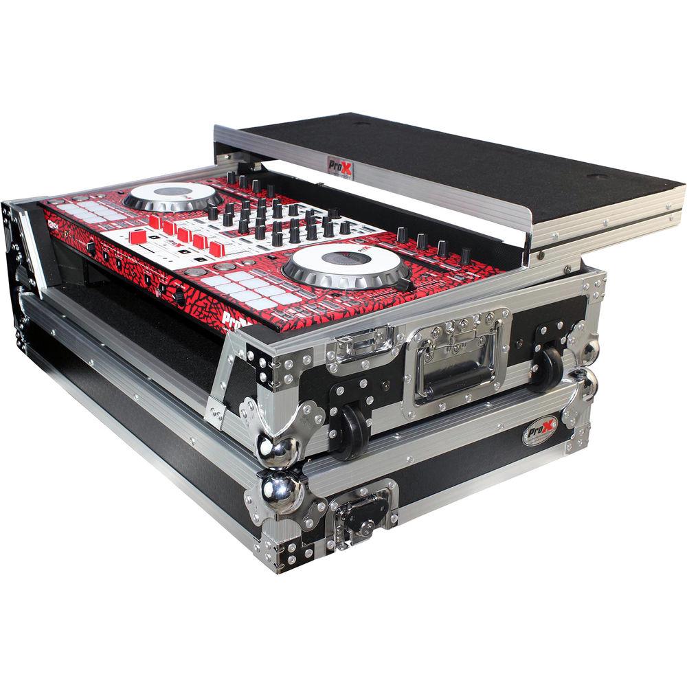 ProX Flight Case For Pioneer DDJ-SX & DDJ-SX2 Controllers with Laptop Shelf and Wheels
