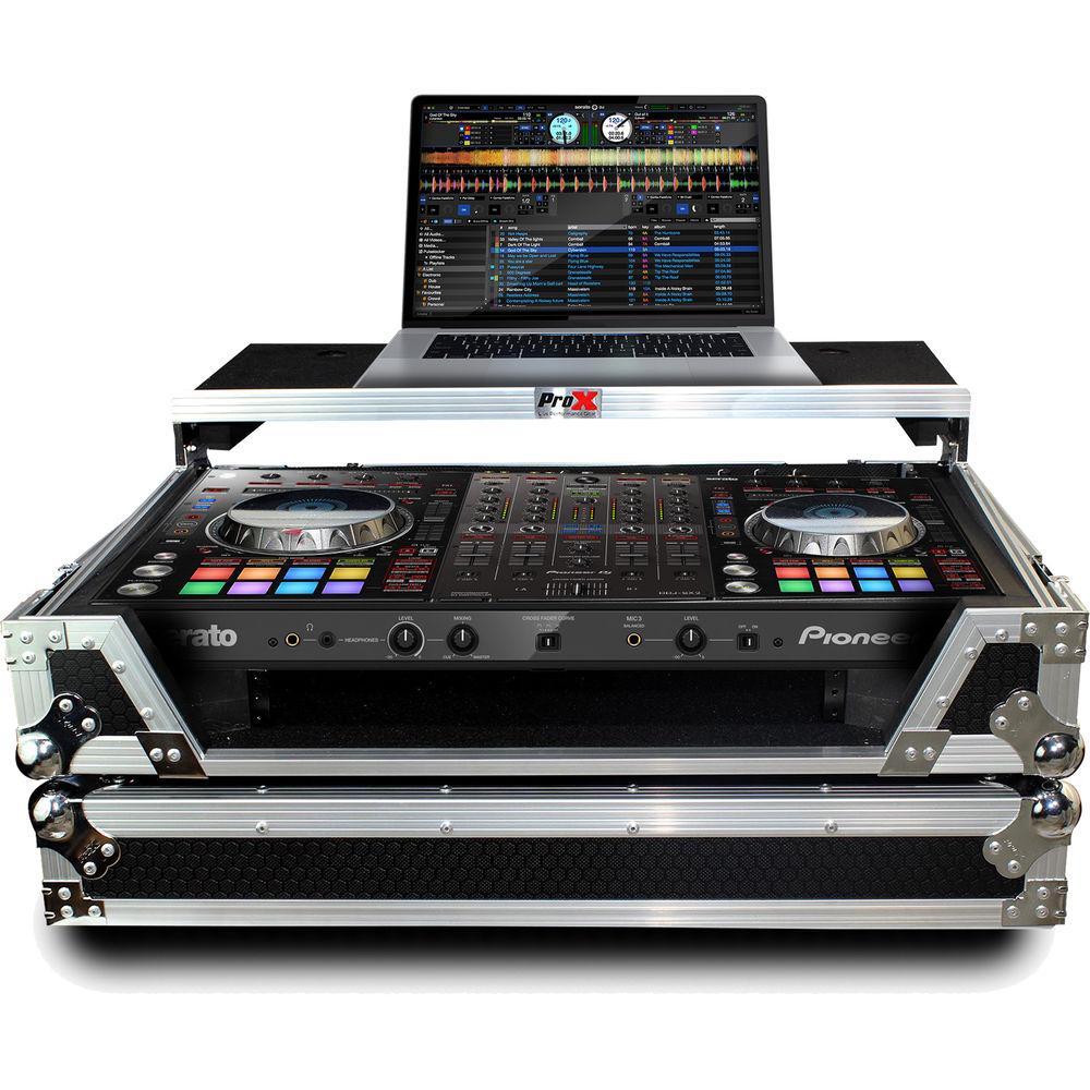 ProX Flight Case For Pioneer DDJ-SX & DDJ-SX2 Controllers with Laptop Shelf and Wheels