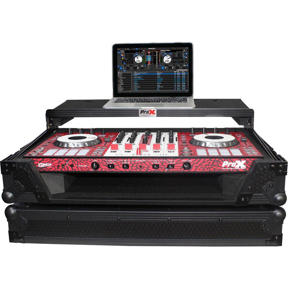 ProX Flight Case For Pioneer DDJ-SX & DDJ-SX2 Controllers with Laptop Shelf and Wheels