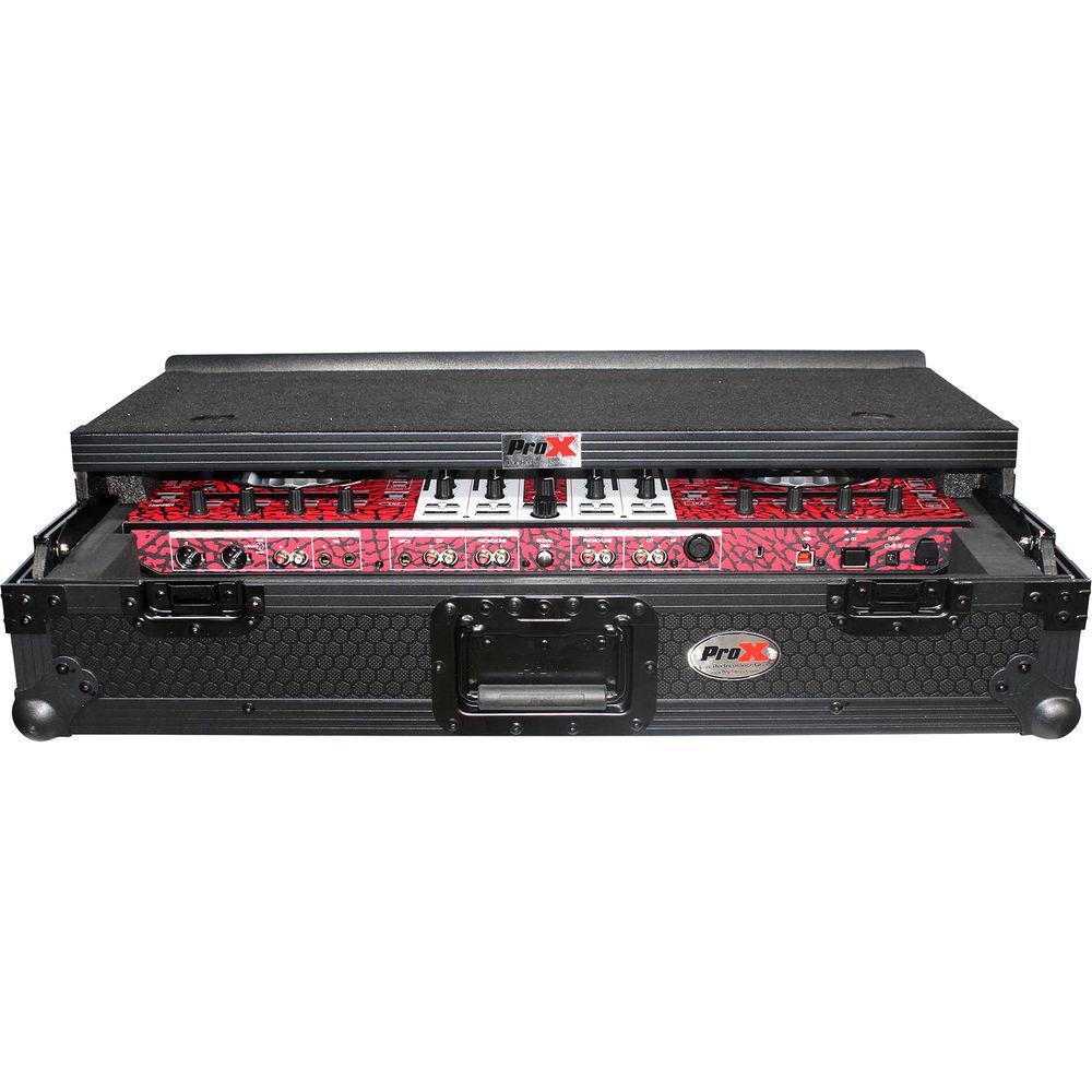 ProX Flight Case For Pioneer DDJ-SX & DDJ-SX2 Controllers with Laptop Shelf and Wheels