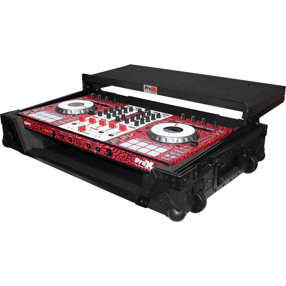 ProX Flight Case For Pioneer DDJ-SX & DDJ-SX2 Controllers with Laptop Shelf and Wheels