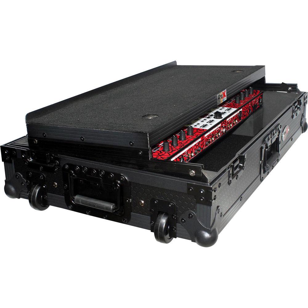 ProX Flight Case For Pioneer DDJ-SX & DDJ-SX2 Controllers with Laptop Shelf and Wheels