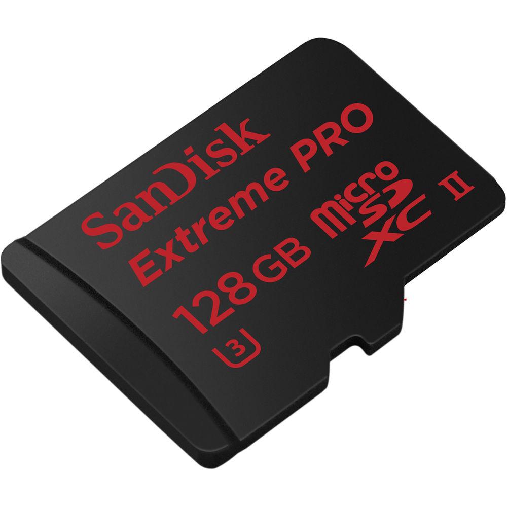 SanDisk 128GB Extreme PRO UHS-II microSDXC Memory Card with USB 3.0 Adapter
