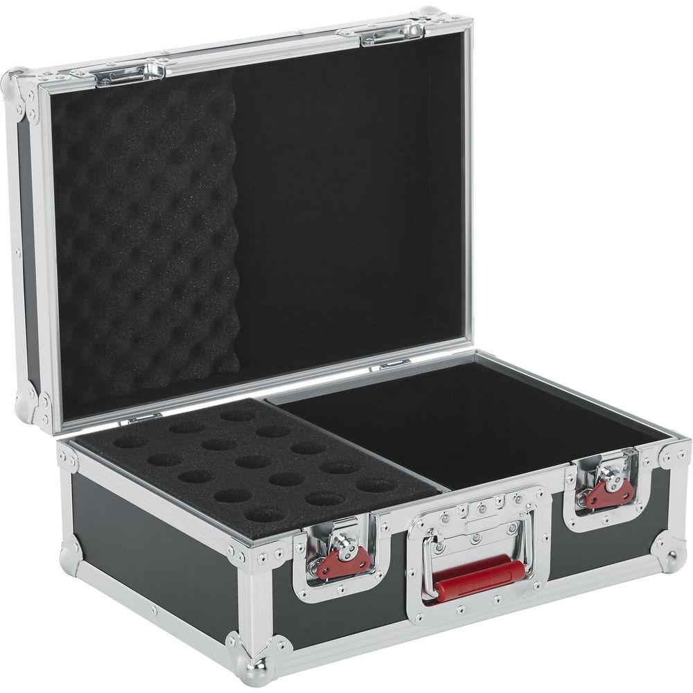 Gator Cases G-Tour M15 15 Drop ATA "Tour Style" Mic Flight Case - for 15 Microphones and Accessories