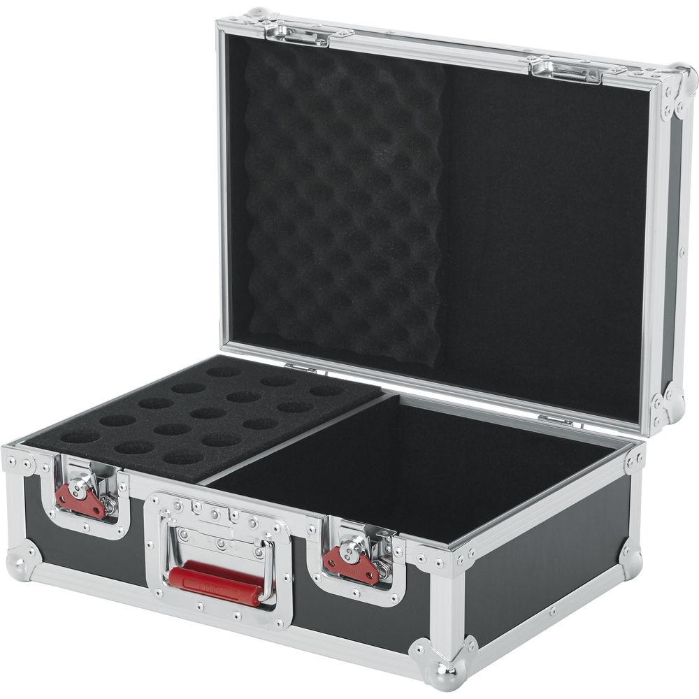 Gator Cases G-Tour M15 15 Drop ATA "Tour Style" Mic Flight Case - for 15 Microphones and Accessories