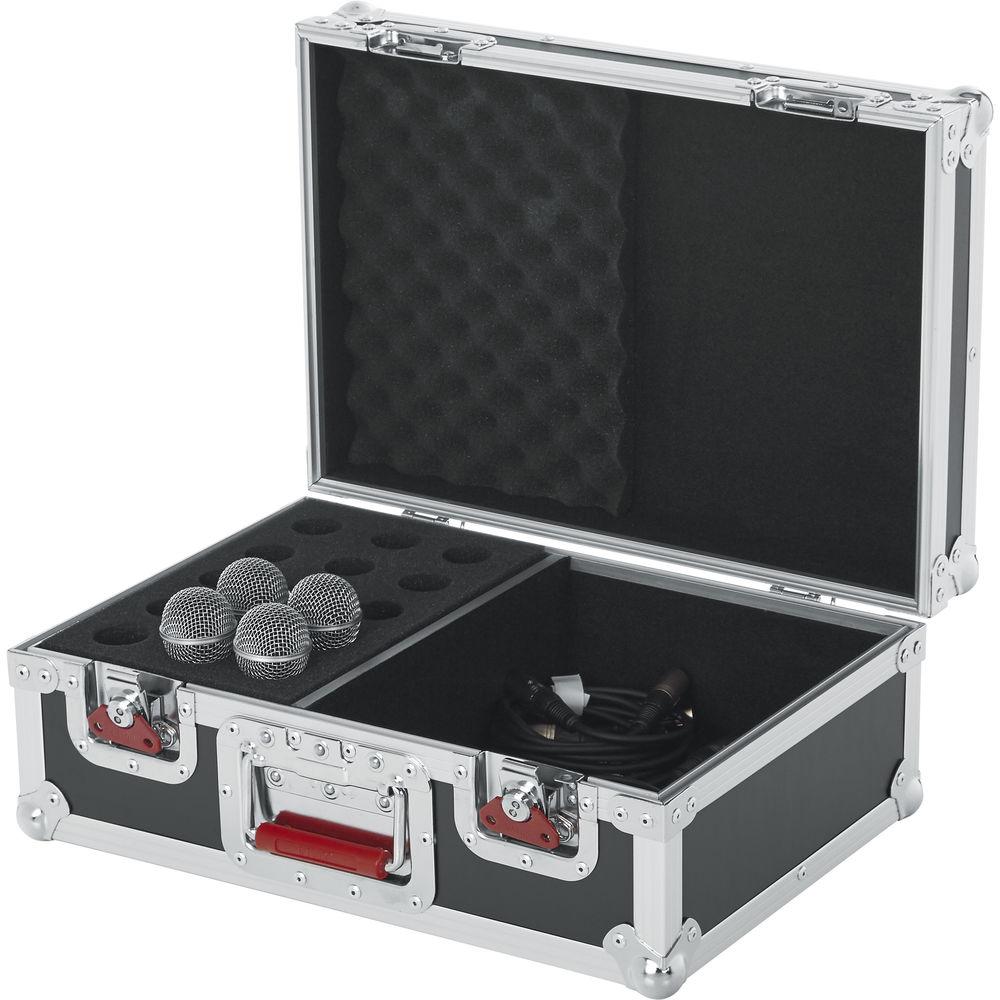 Gator Cases G-Tour M15 15 Drop ATA "Tour Style" Mic Flight Case - for 15 Microphones and Accessories