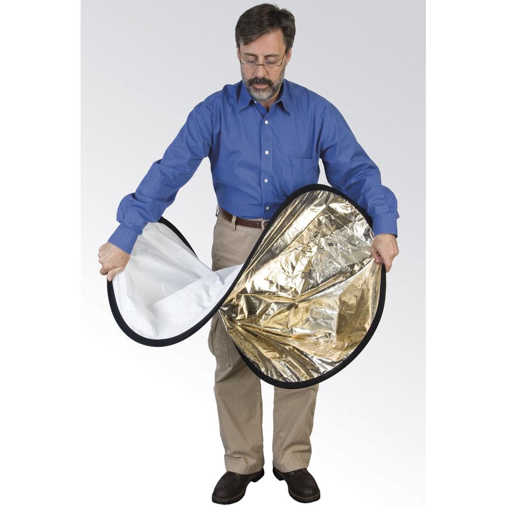 Impact Collapsible Circular Reflector Disc - Silver White - 12"