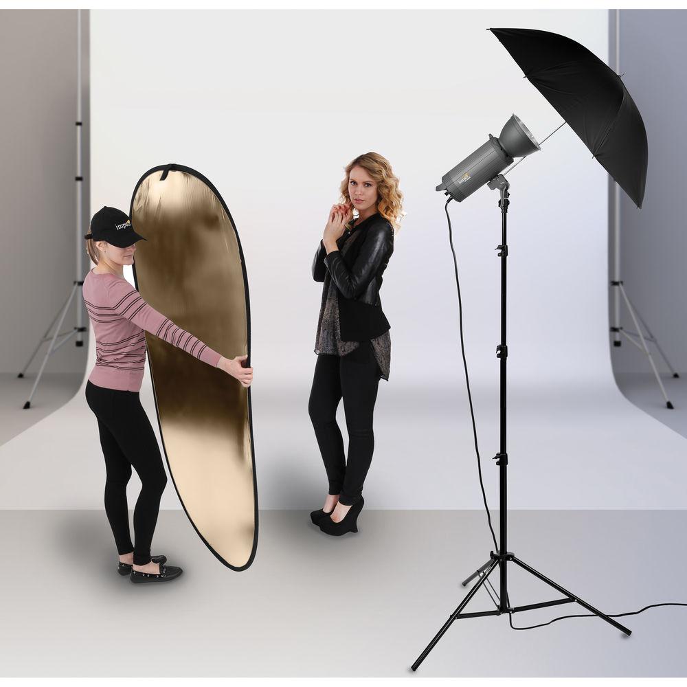 Impact Collapsible Oval Reflector Disc - Soft Gold White - 41x74"