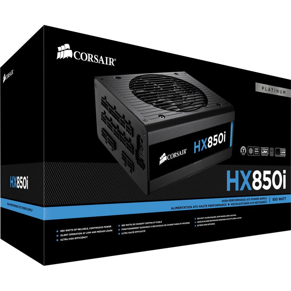 Corsair HXi Series HX850i 850W 80 Plus Platinum Certified PSU ATX Power Supply Unit