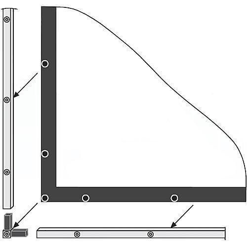 Draper 251063SA Cineperm 50 x 80" Fixed Frame Projection Screen