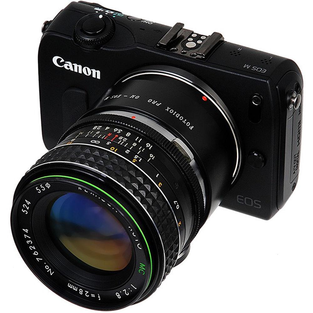 FotodioX Pro Lens Mount Adapter for Olympus OM-Mount Lens to Canon EF-M Mount Camera