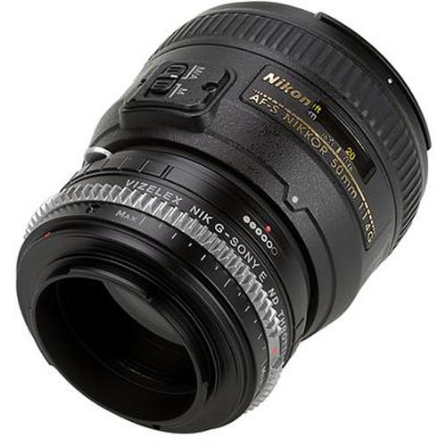 FotodioX Vizelex Pro ND Throttle Lens Mount Adapter for Nikon F-Mount Lens to Sony E-Mount Camera