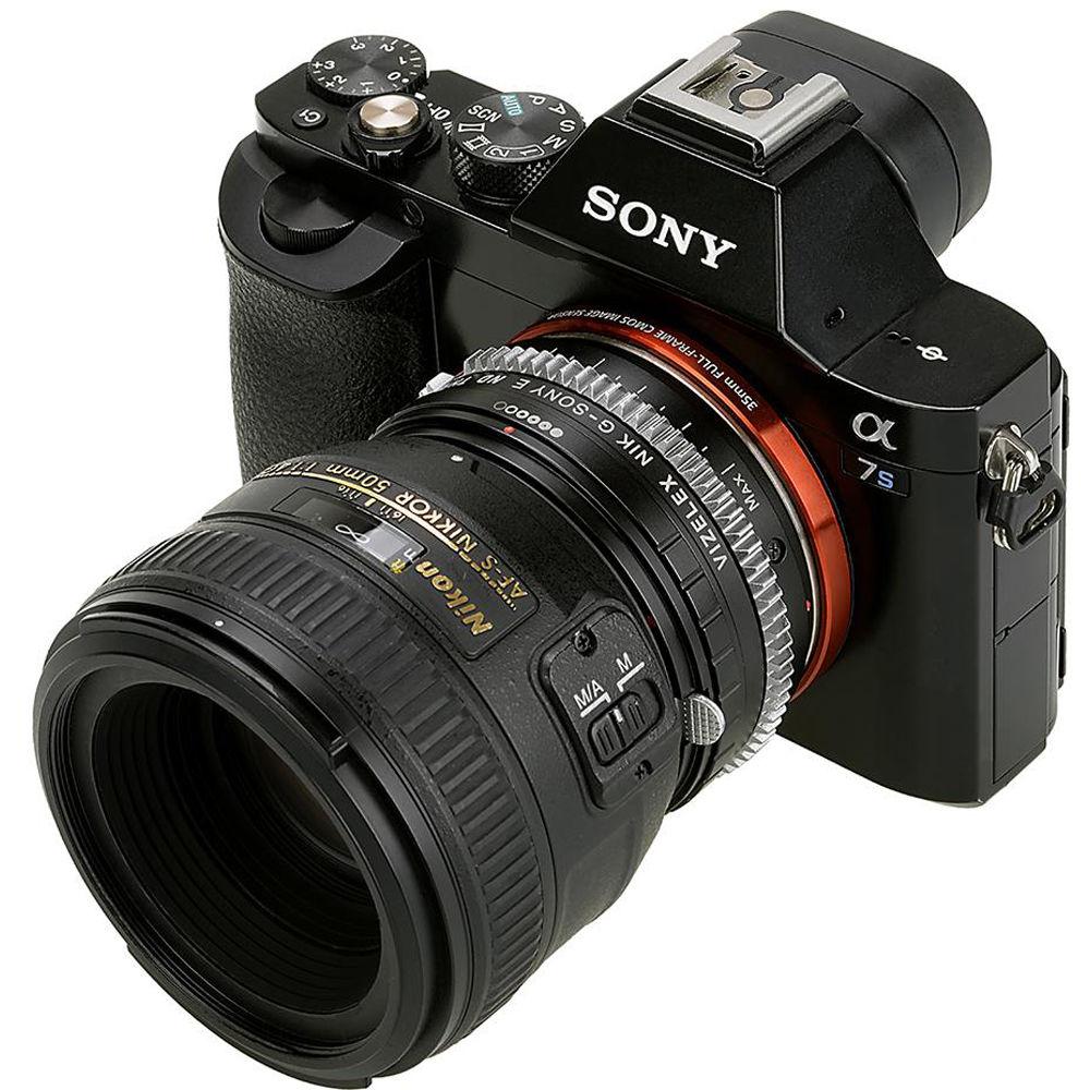 FotodioX Vizelex Pro ND Throttle Lens Mount Adapter for Nikon F-Mount Lens to Sony E-Mount Camera
