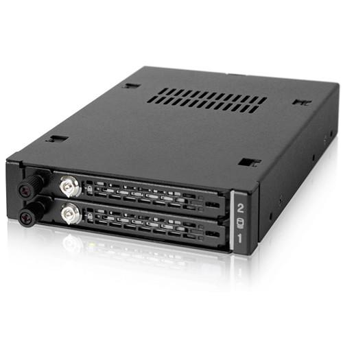 Icy Dock ToughArmor 2 x 2.5" SATA SAS HDD & SSD Mobile Rack for 3.5" Front Device Bay