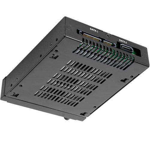 Icy Dock ToughArmor 2 x 2.5" SATA SAS HDD & SSD Mobile Rack for 3.5" Front Device Bay