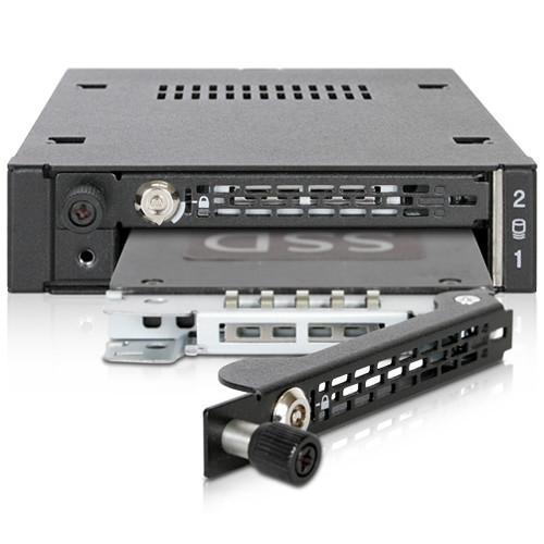 Icy Dock ToughArmor 2 x 2.5" SATA SAS HDD & SSD Mobile Rack for 3.5" Front Device Bay