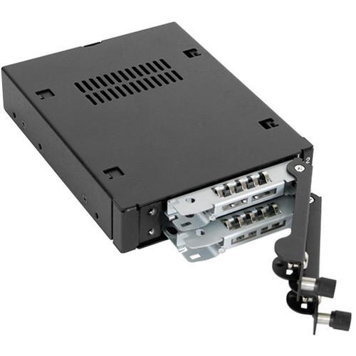 Icy Dock ToughArmor 2 x 2.5" SATA SAS HDD & SSD Mobile Rack for 3.5" Front Device Bay
