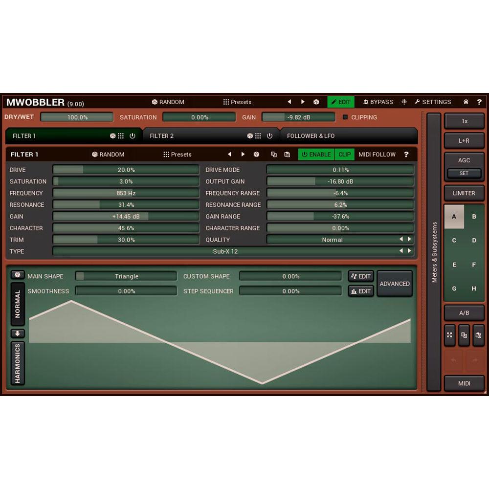 MeldaProduction MWobbler - Distorting Filter Plug-In