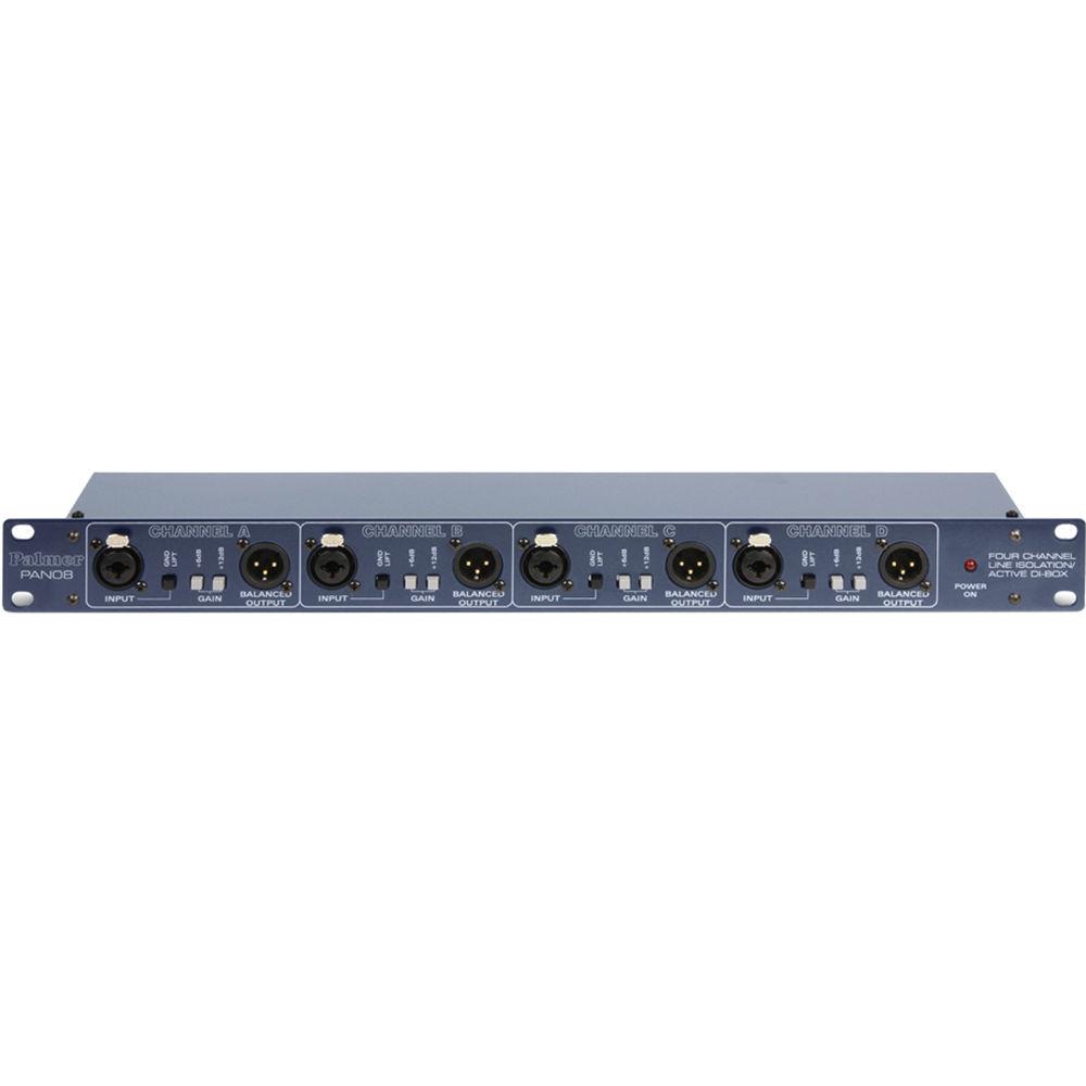 Palmer PAN 08 19" DI Line Isolation 4-Channel Active Box