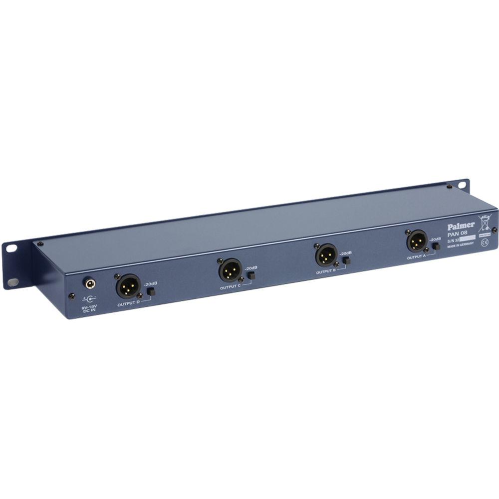 Palmer PAN 08 19" DI Line Isolation 4-Channel Active Box