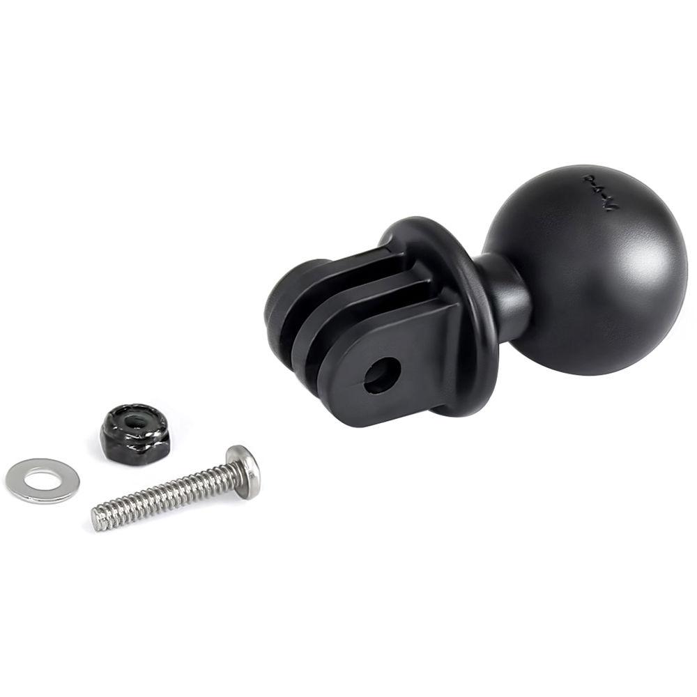 RAM MOUNTS Fork Stem Mount, Double Socket Arm, & 1" Diameter Ball with Custom GoPro Hero Adapter