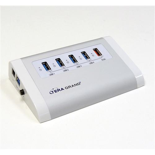 Tera Grand 4-Port USB 3.0 Hub with Charging Port and Power Adapter