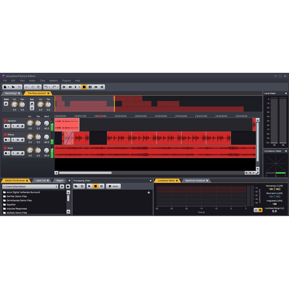 Acon Digital Acoustica 7 Premium Edition - Digital Audio Editor, Acon, Digital, Acoustica, 7, Premium, Edition, Digital, Audio, Editor