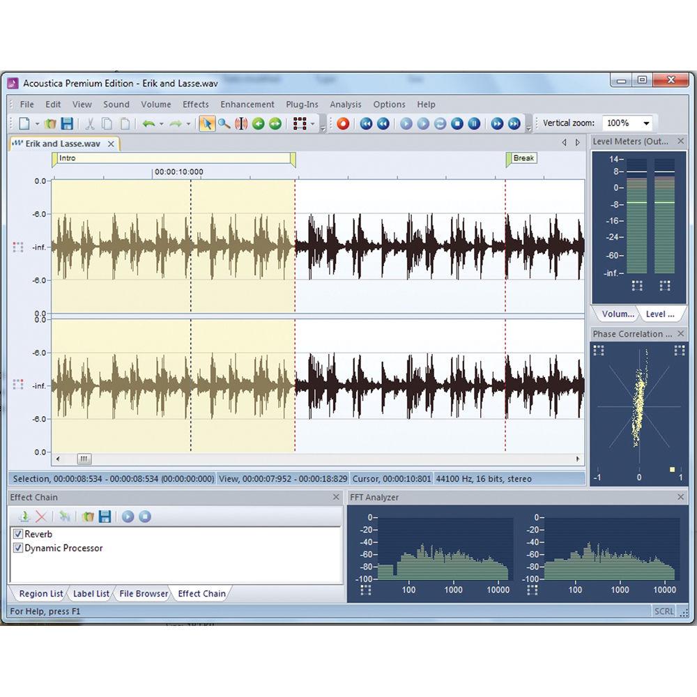 Acon Digital Acoustica Standard Edition 6 - Stereo Audio Editor