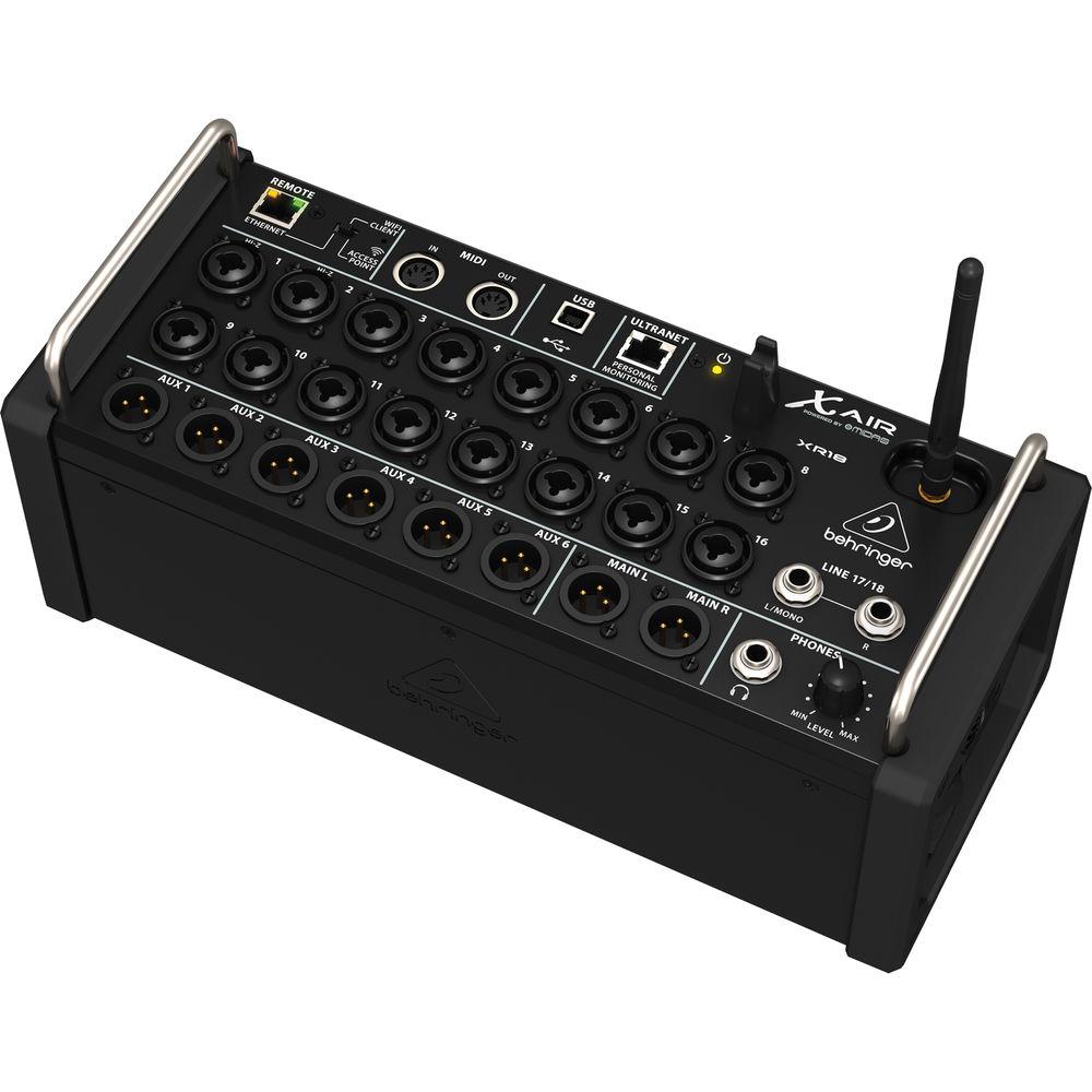 Behringer X Air XR18 18-Input Digital Mixer for iPad Android Tablets with Wi-Fi and USB Recorder