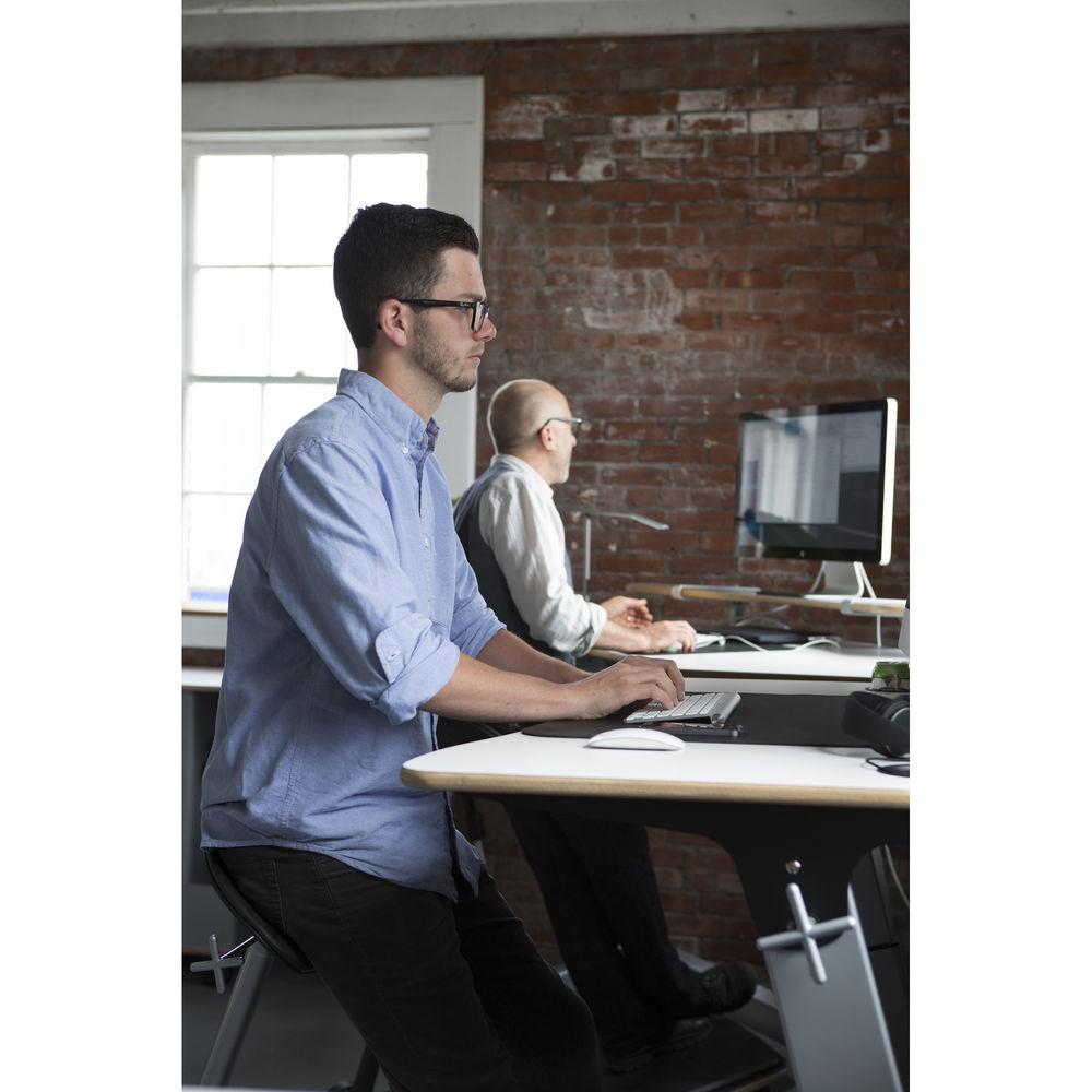 Focal Upright Furniture Locus Standing Desk with Matte Black Laminate Top