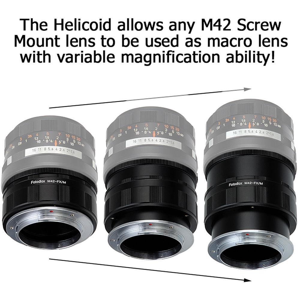 FotodioX M42 Screw-Mount Lens to Fujifilm X-Series Camera Adapter with Macro
