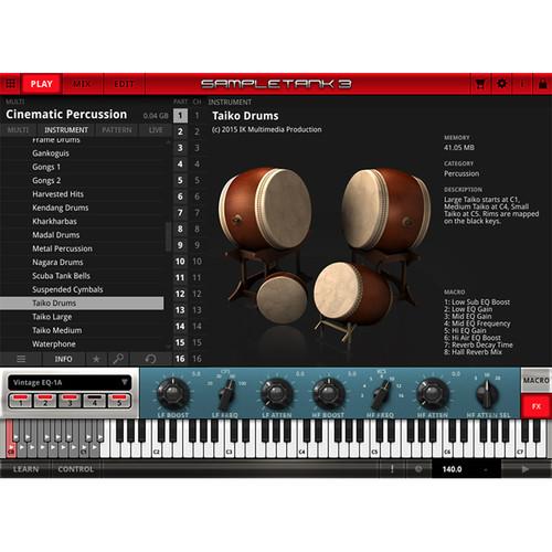 IK Multimedia Cinematic Percussion - SampleTank 3 Virtual Instrument