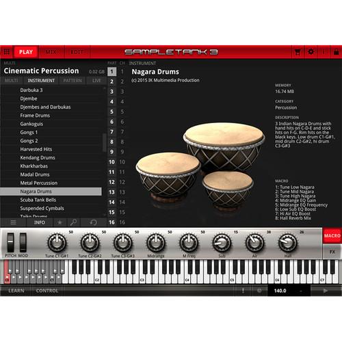 IK Multimedia Cinematic Percussion - SampleTank 3 Virtual Instrument