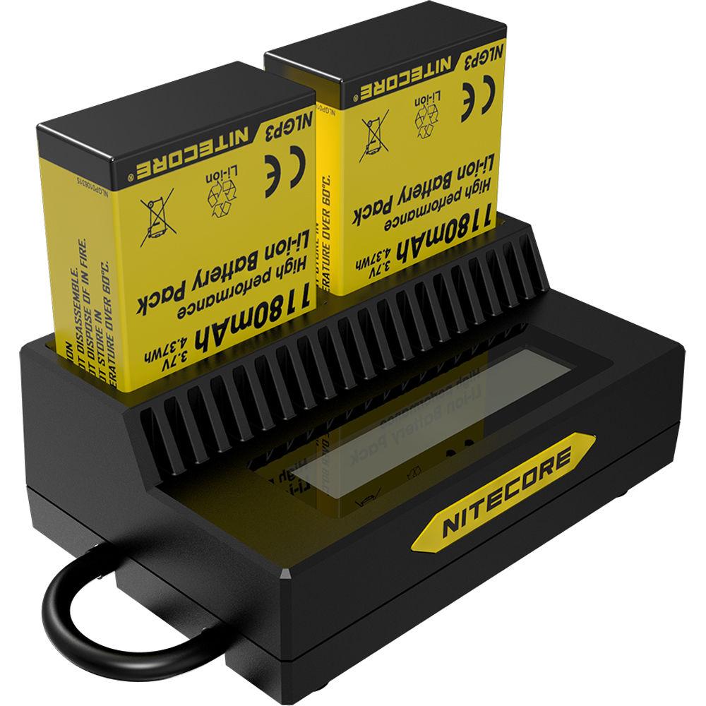 Nitecore UGP3 Intelligent 2-Slot USB Charger for GoPro HERO3 3 Batteries