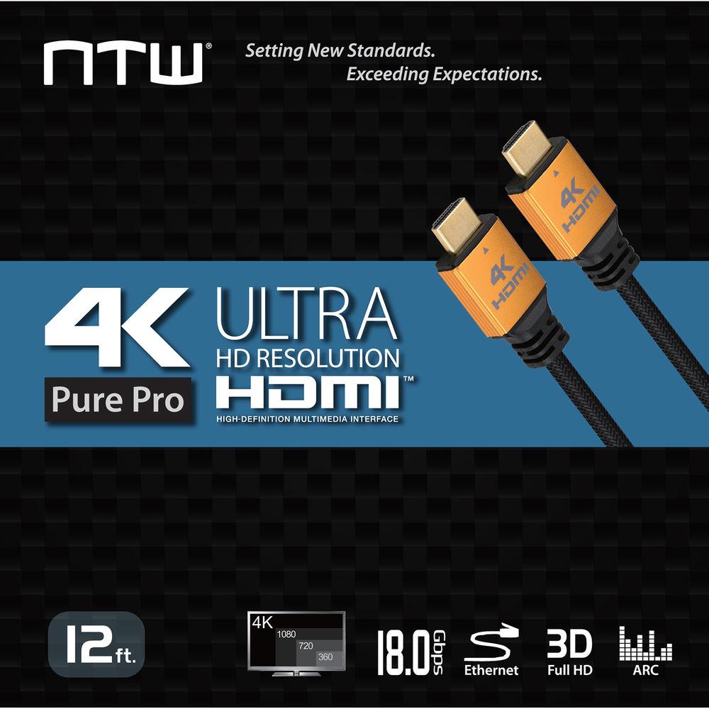 NTW Ultra HD PURE PRO High-Speed HDMI Cable with Ethernet