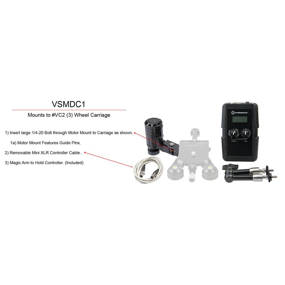 ProMediaGear PMG-DUO Straight Curved Slider with Motor Control & Case