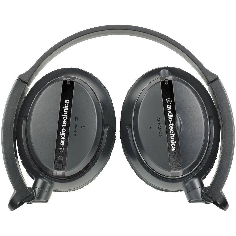 Audio-Technica Consumer ATH-ANC20 QuietPoint Active Noise-Cancelling On-Ear Headphones